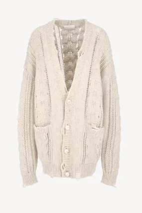 Cardigan Flora in Ivory