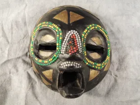 African Beaded Mask - Very Good Condition as Noted