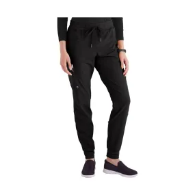 Barco Women's 3 Pocket Cargo Jogger Scrub Pant - Black