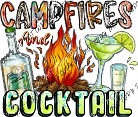 Campfires and Cocktail DTF Transfer