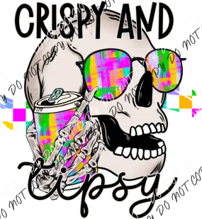 Crispy Tipsy Skeleton DTF Transfer