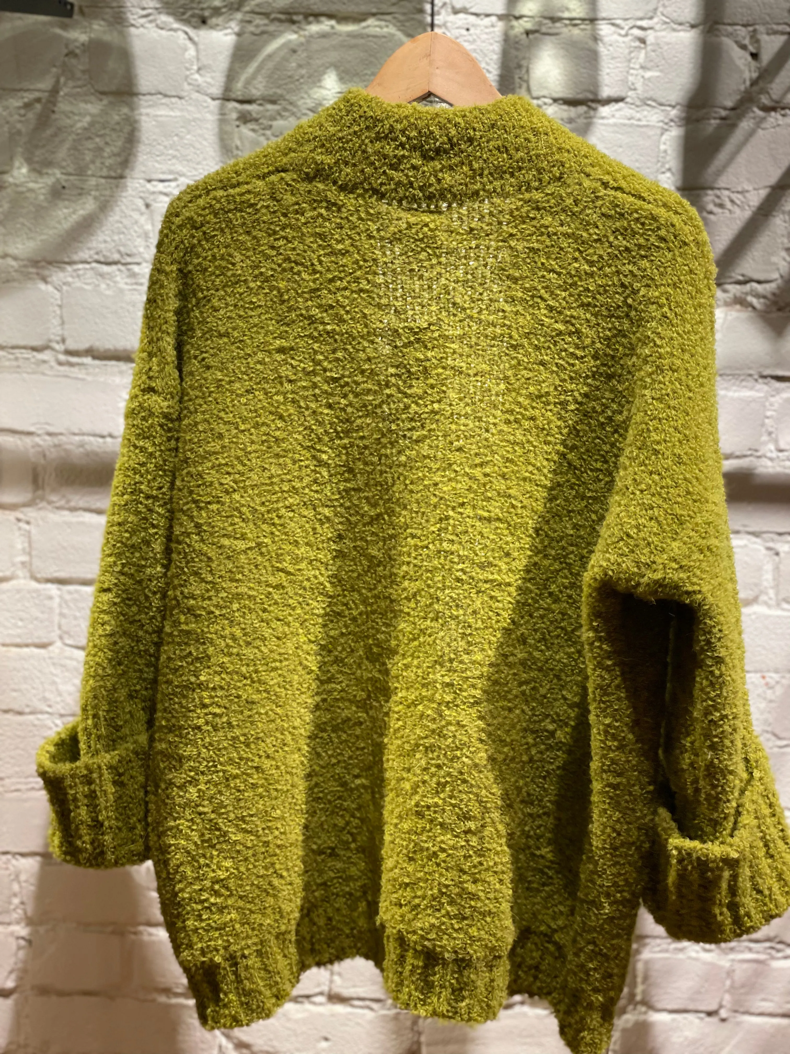 Matcha Bouclé Cardigan