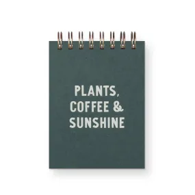 Plants, Coffee & Sunshine Mini Jotter Notebook