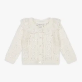 Pointelle Sweater Cardigan