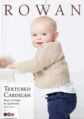 Rowan Textured Cardigan Knitting Pattern 8ply/DK 0-18 months